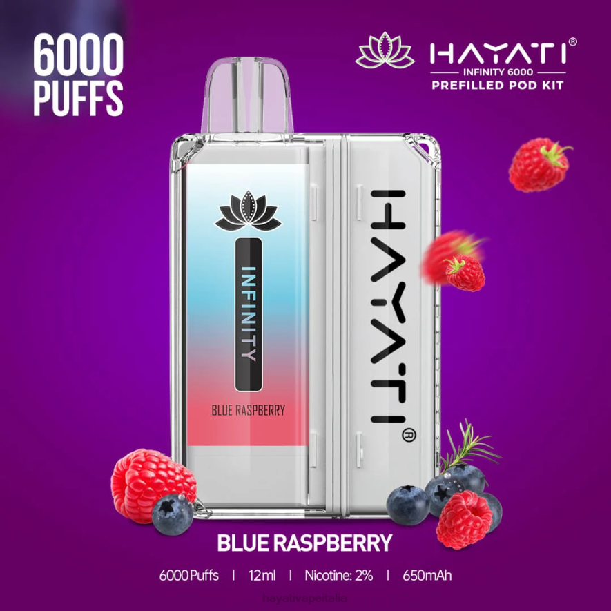 Hayati Infinity 6000 kit di capsule 6NH0144 Hayati vape flavours mirtillo blu