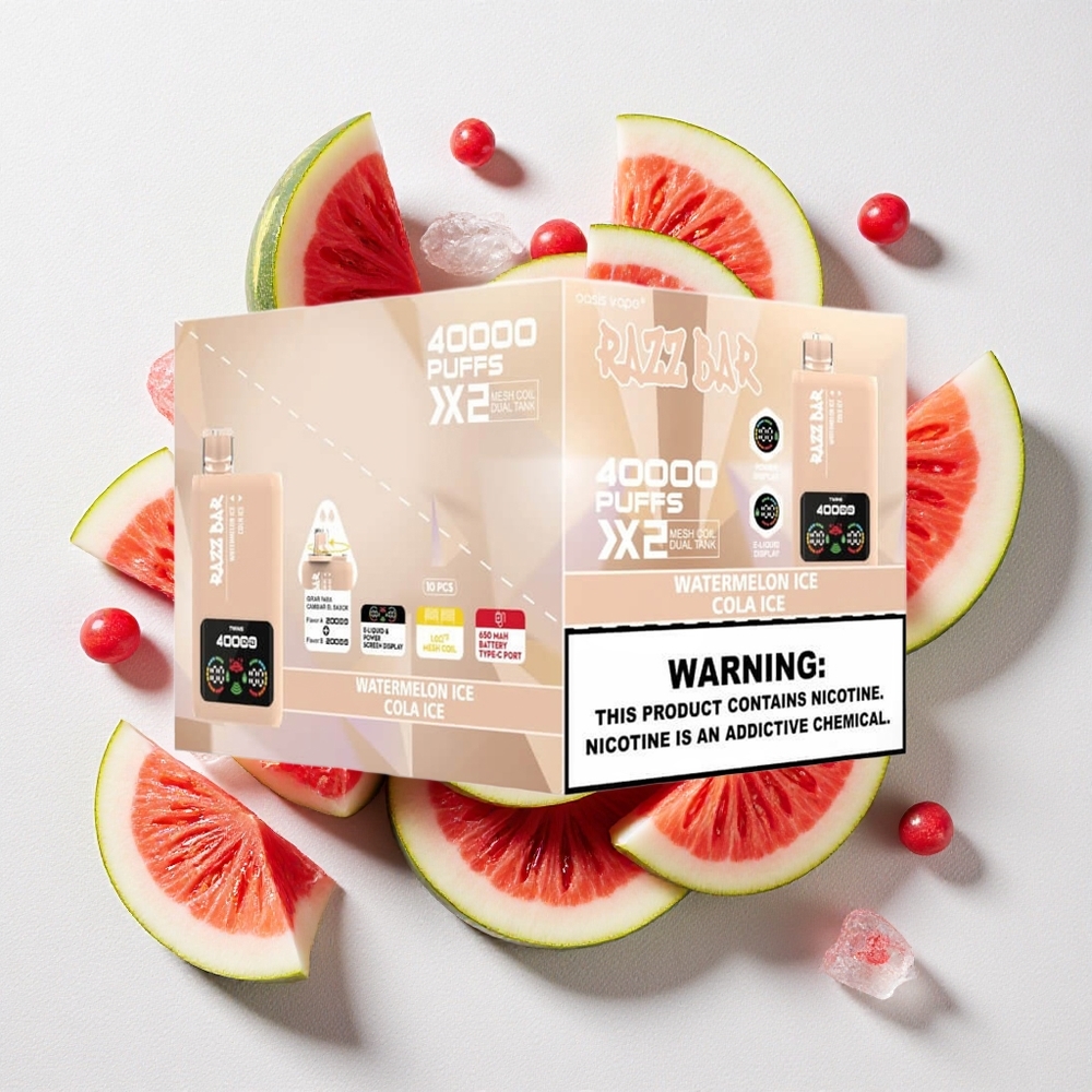 Anguria Ghiacciata_Cola Ghiacciata Razz Bar 40000 Puffs Display Potenza 650 Mah