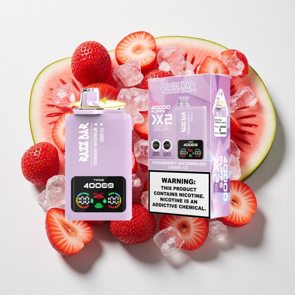 Fragola Anguria_Uva Ghiacciata Razz Bar 40000 Puffs Display Potenza 650 Mah Fragola Anguria_Uva Ghiacciata Razz Bar 40000 Puffs Display Potenza 650 Mah