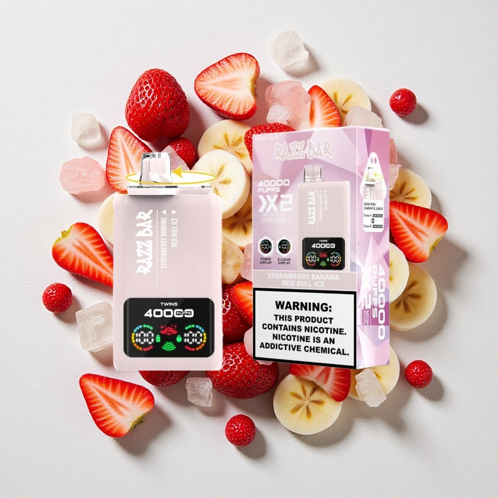 Fragola Banana_Razz Bar 40000 Puffs Display Potenza 650 Mah Fragola Banana_Razz Bar 40000 Puffs Display Potenza 650 Mah