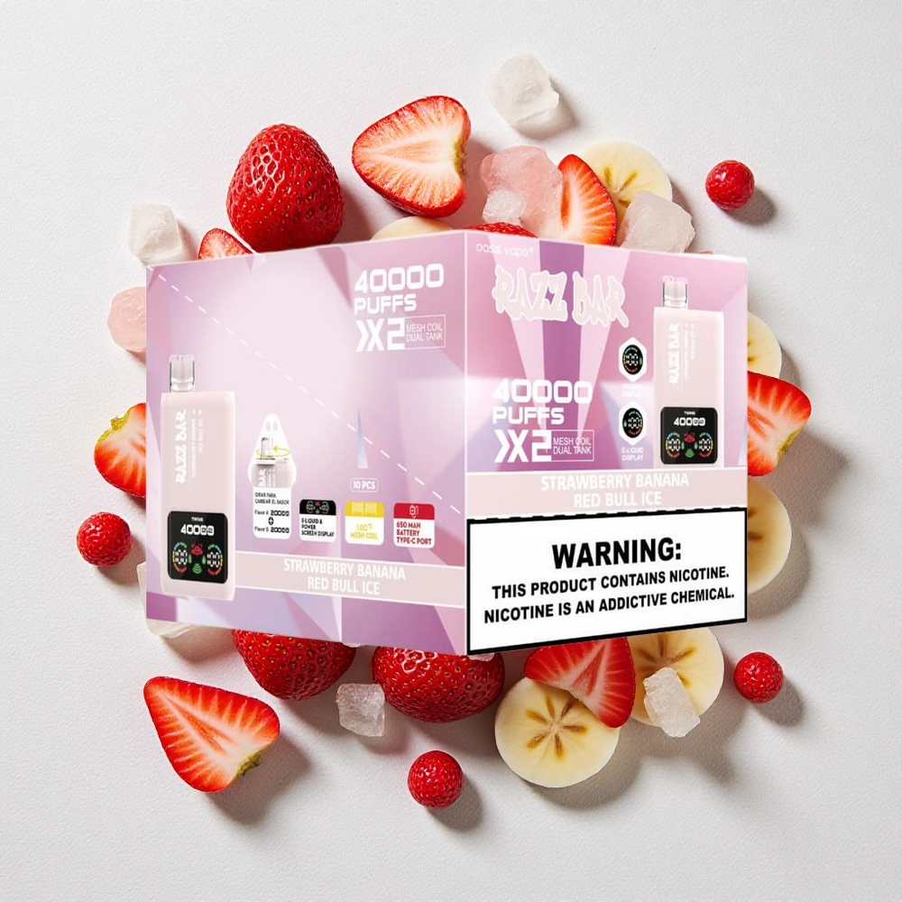 Fragola Banana_Razz Bar 40000 Puffs Display Potenza 650 Mah