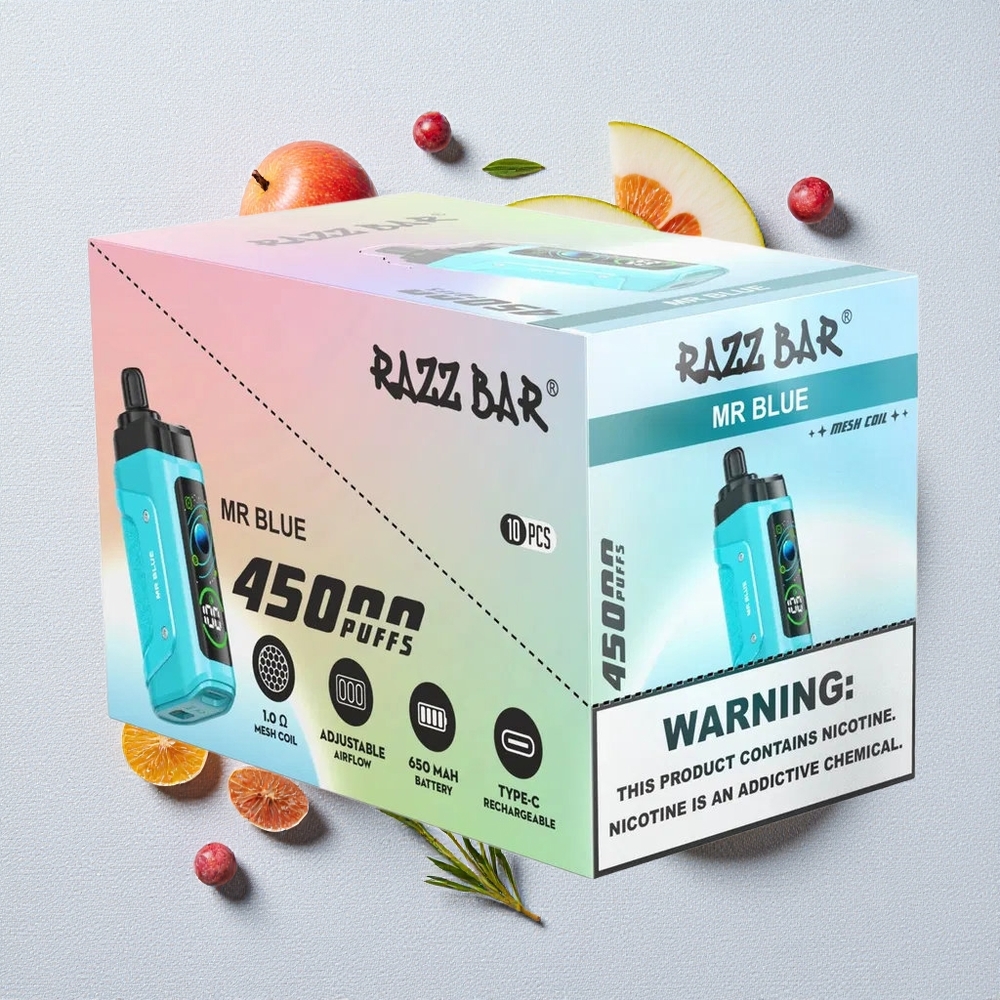 Mirtillo Blu Razz Bar 45000 Puffs Bobina Mesh 1.0 Ohm