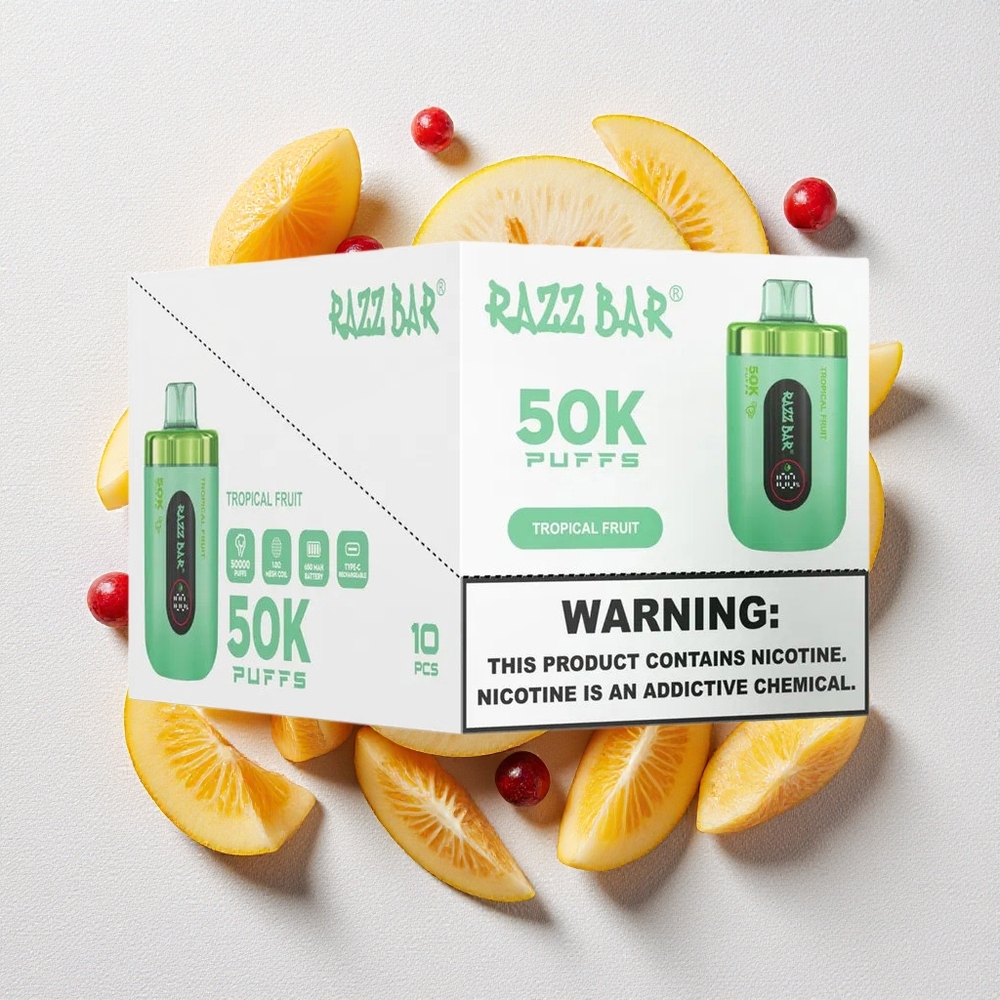 Frutta Tropicale Razz Bar 50K Puffs 50000 Puffs Ricaricabile