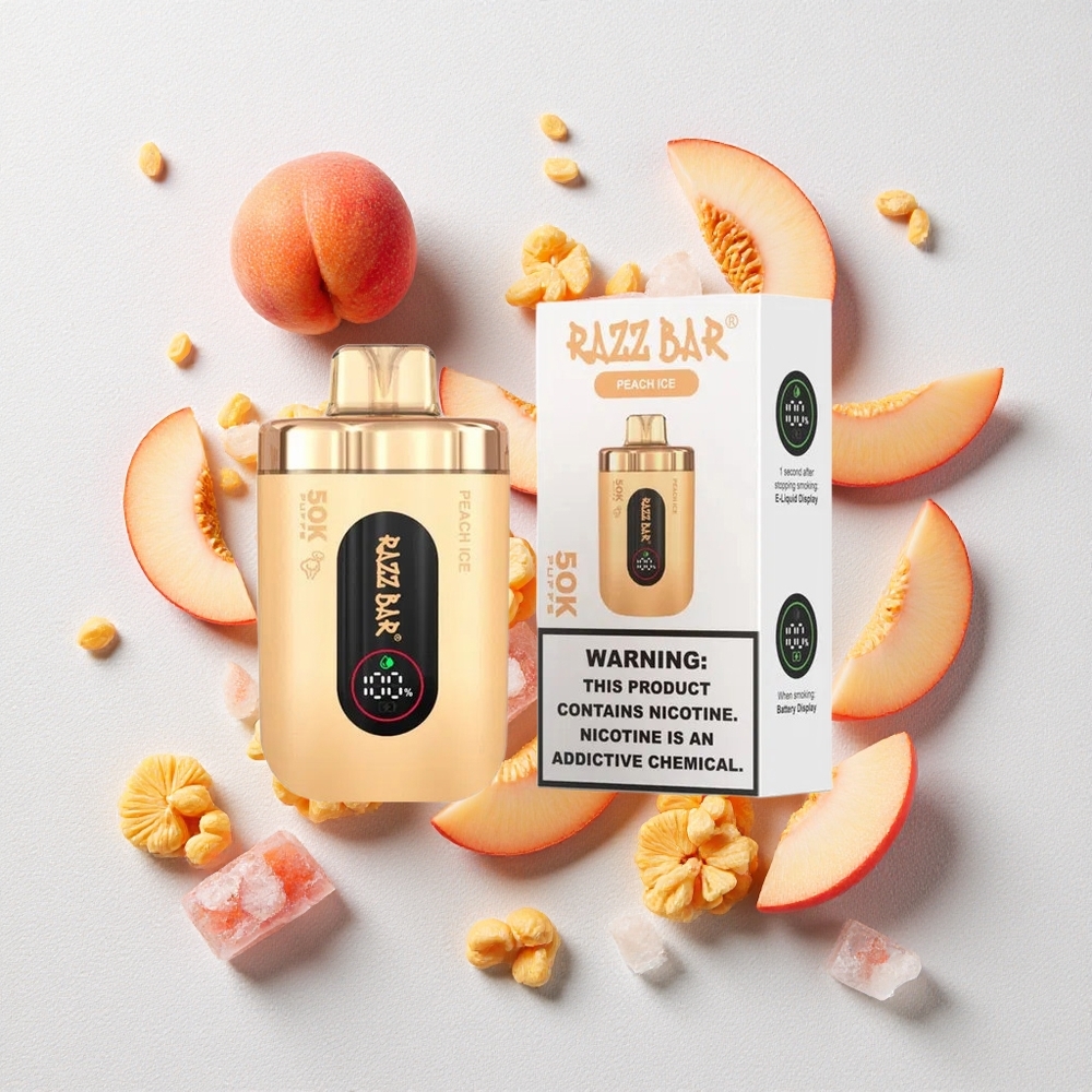 Ghiaccio Pesca Razz Bar 50K Puffs Ricaricabile Tipo-C