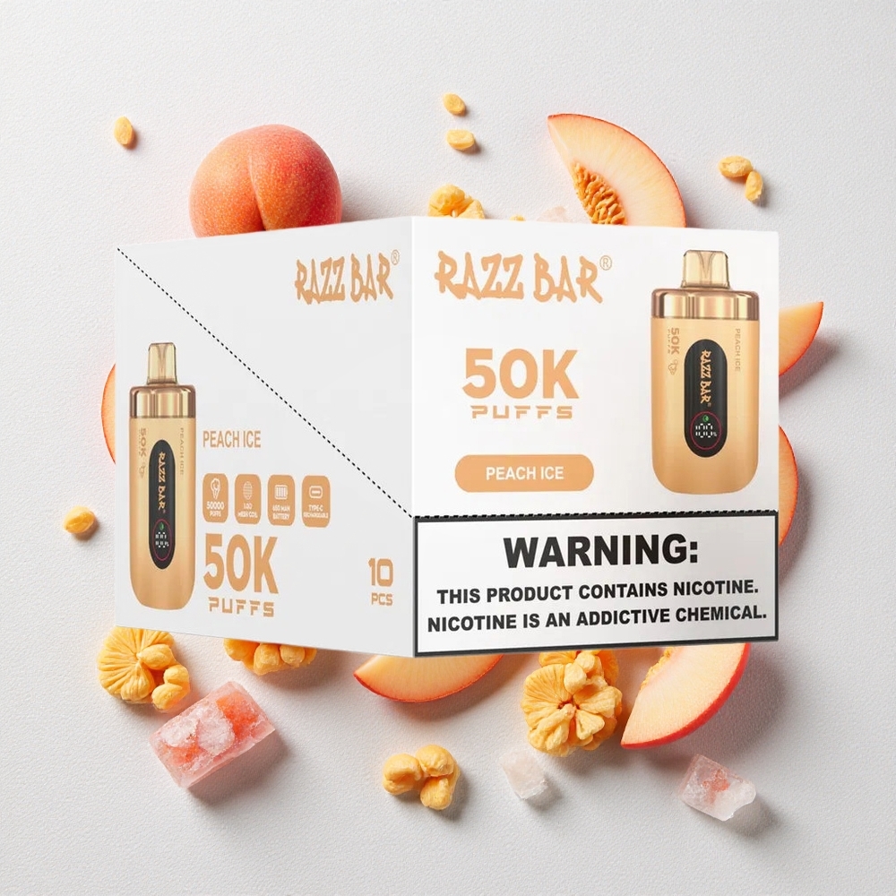 Ghiaccio Pesca Razz Bar 50K Puffs Ricaricabile Tipo-C