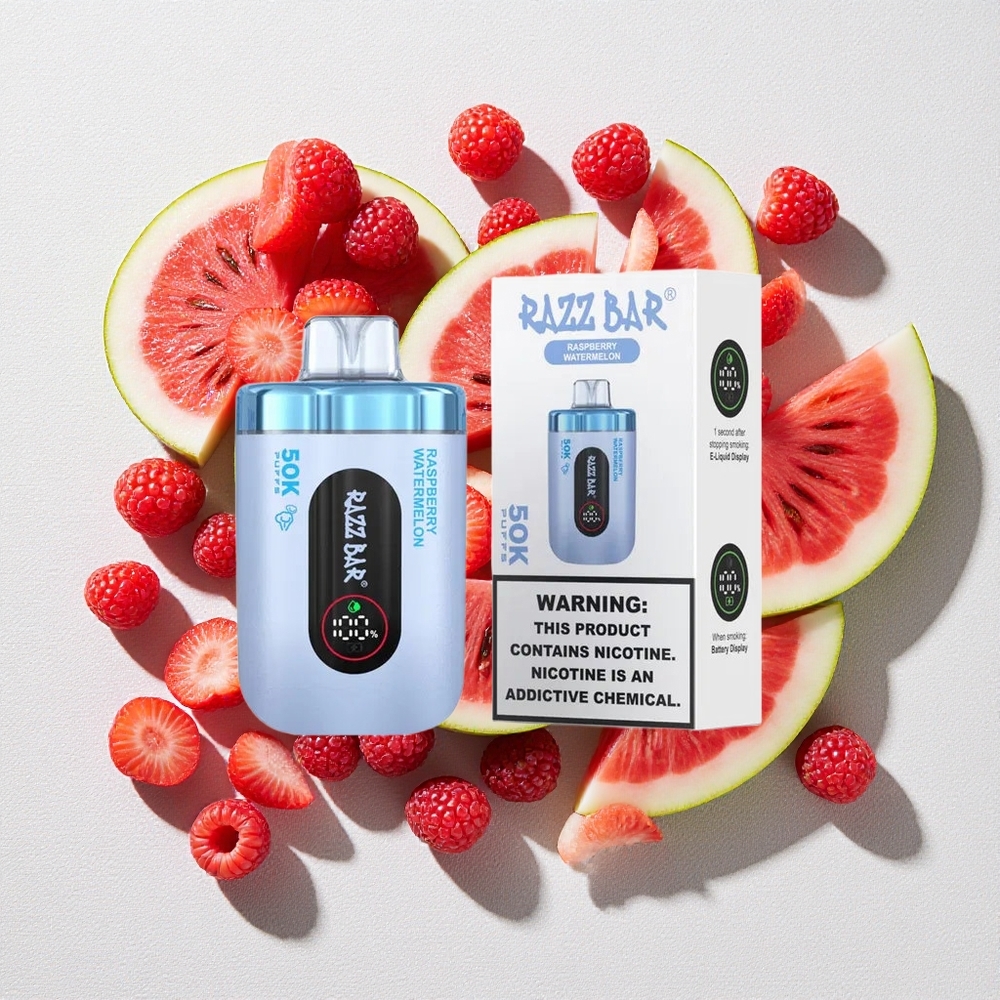 Lampone Anguria Razz Bar 50K Puffs Bobina Mesh 1.0 Ohm