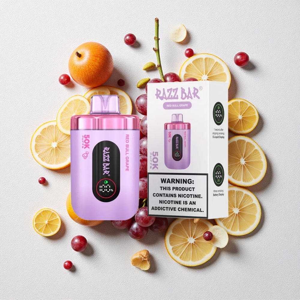 Uva Toro Rosso Razz Bar 50K Puffs Ricaricabile Tipo-C 650 Mah