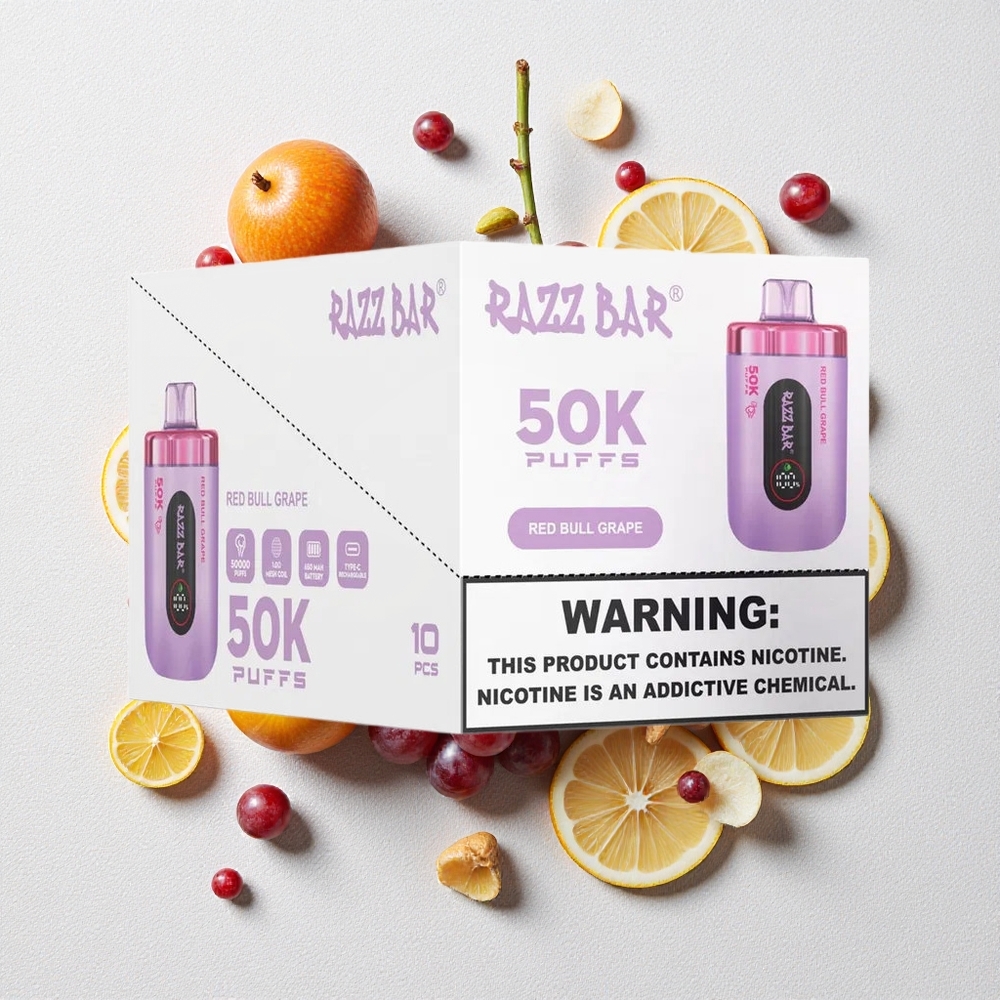 Uva Toro Rosso Razz Bar 50K Puffs Ricaricabile Tipo-C 650 Mah