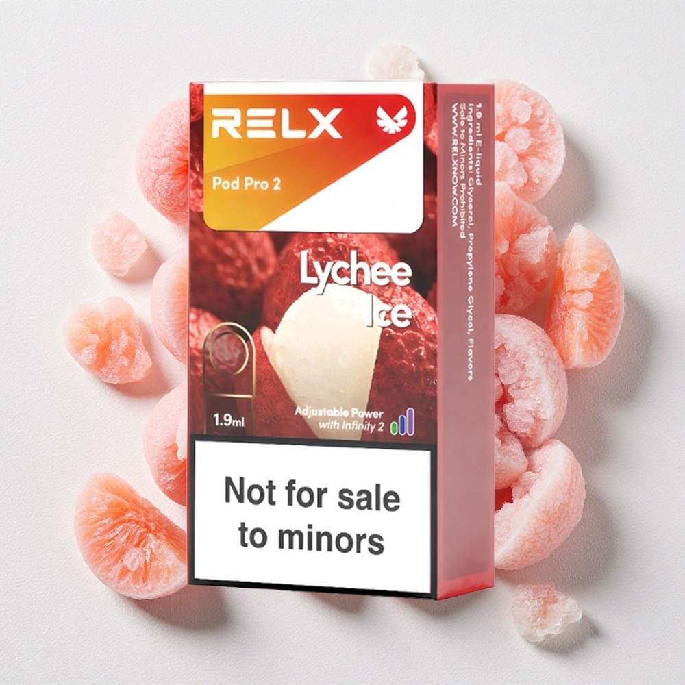 Ghiaccio di Litchi RELX Pod Pro 2 600 Puffs 0% Nicotina 1.9ml