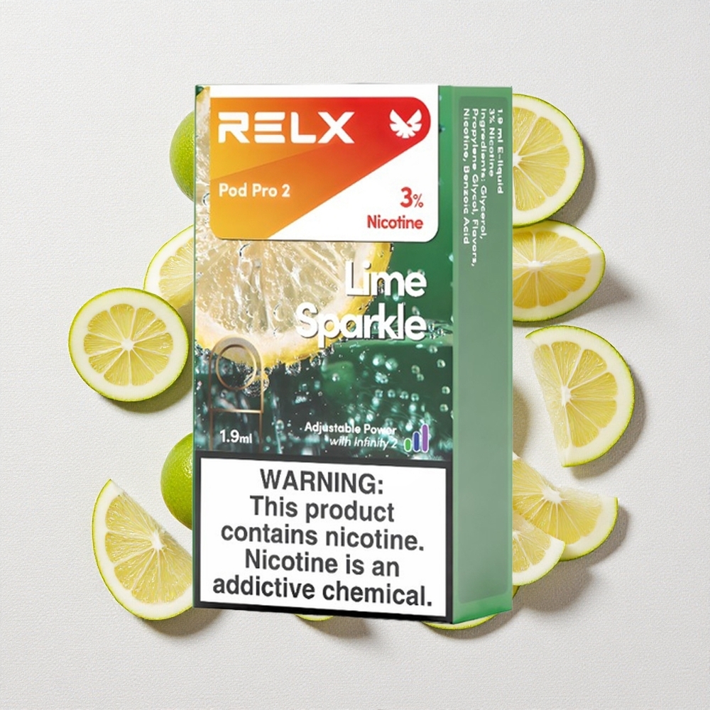 Lime Scintillante RELX Pod Pro 2 600 Puffs Capacità 1.9ml