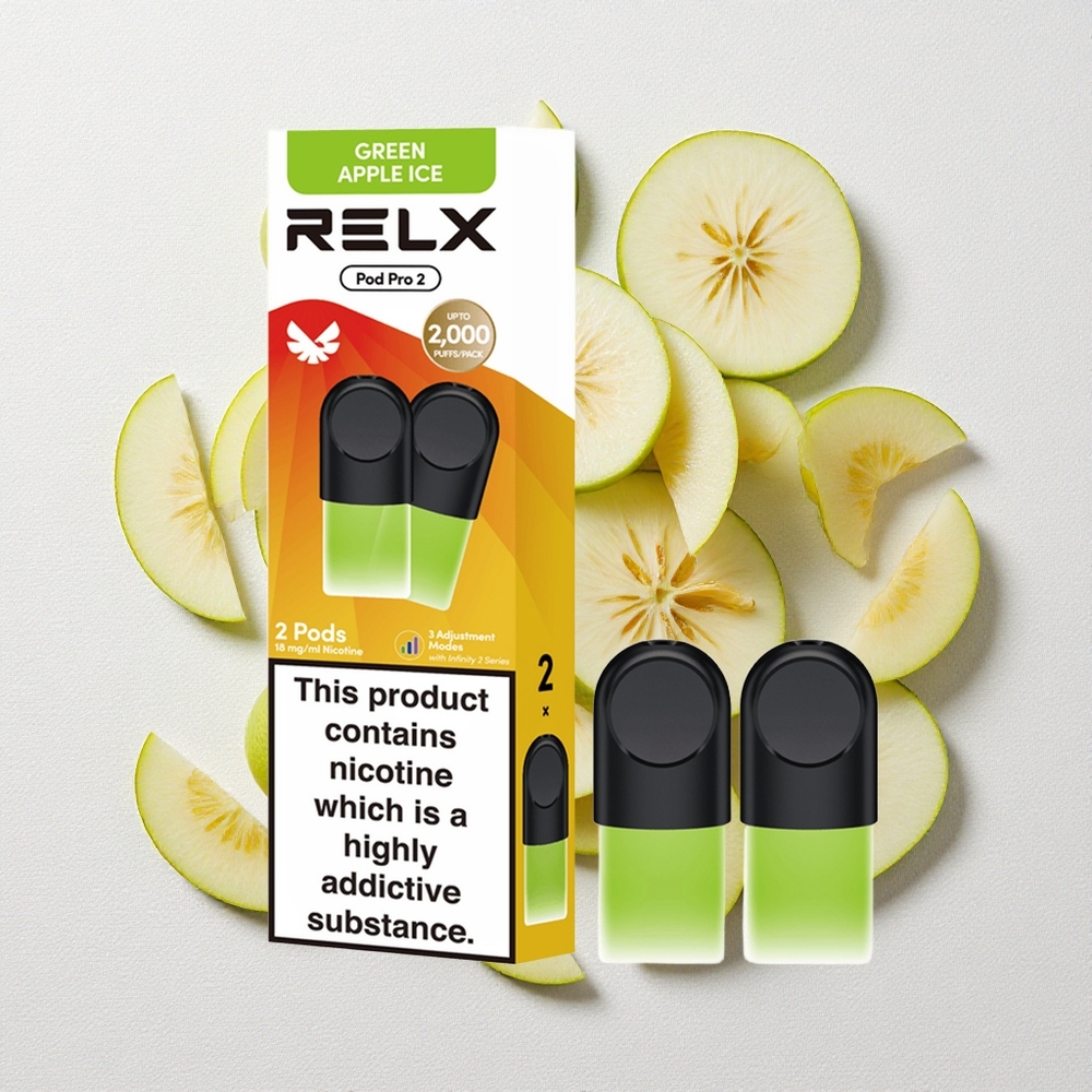 Mela Verde Ghiaccio RELX Pod Pro 2 600 Puffs 1.8% Nicotina