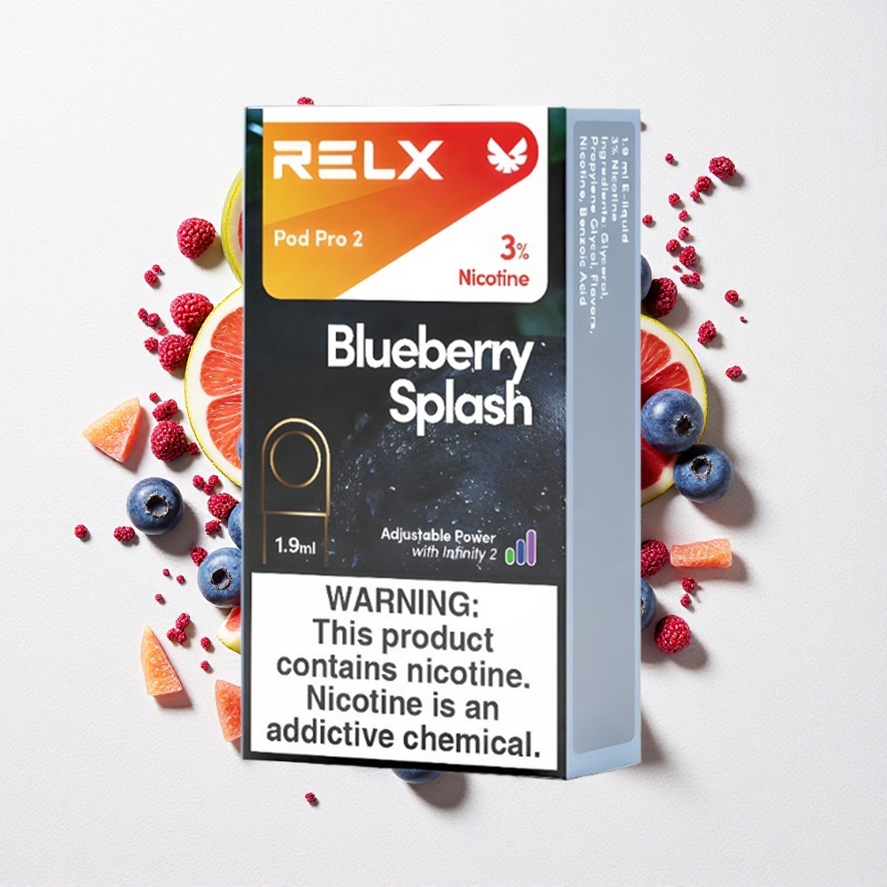 Mirtillo Splash RELX Pod Pro 2 600 Puffs 3% Nicotina