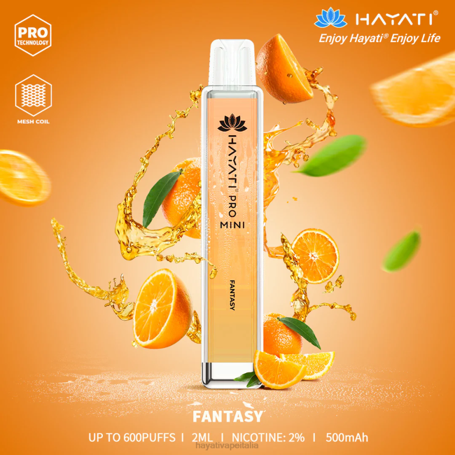 Hayati Pro Mini monouso 6NH027 Hayati vape review fantasia