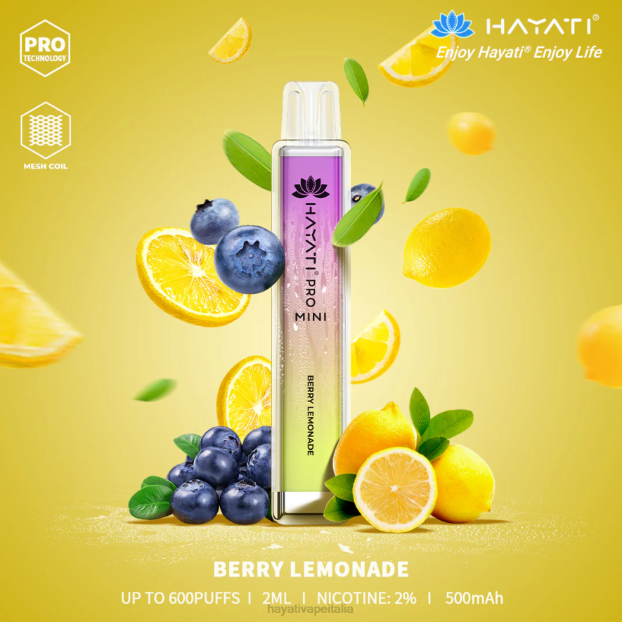 Hayati Pro Mini monouso 6NH02 Hayati milano limonata ai frutti di bosco
