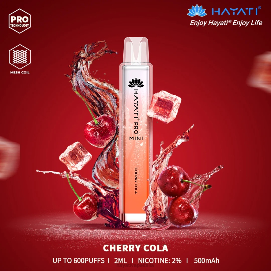 Hayati Pro Mini monouso 6NH07 Hayati vape review Cola alla ciliegia
