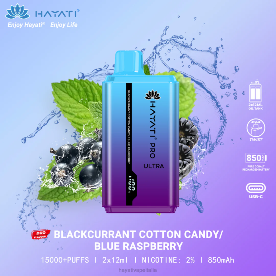zucchero filato ribes nero/lampone blu