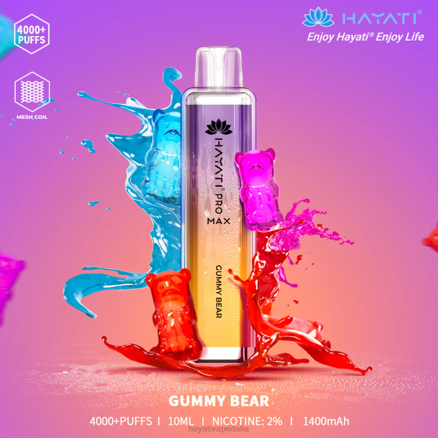 Hayati Pro Max monouso 6NH0105 Hayati vape liquid orsetto gommoso