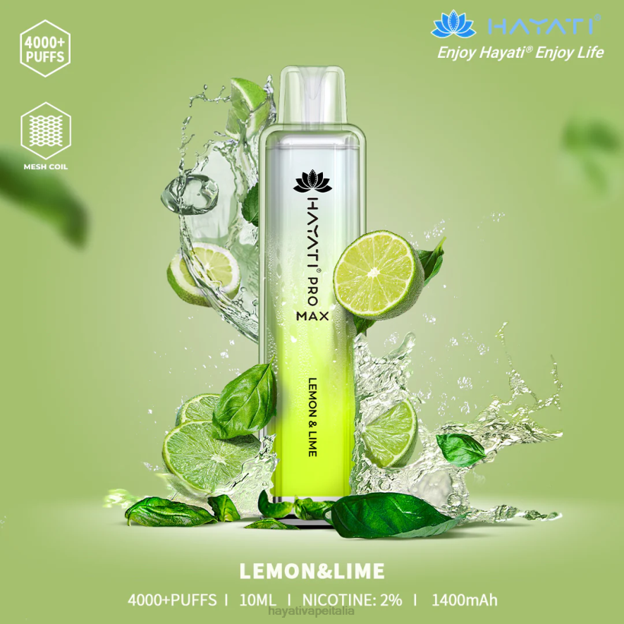 Hayati Pro Max monouso 6NH0109 Hayati store italia limone lime