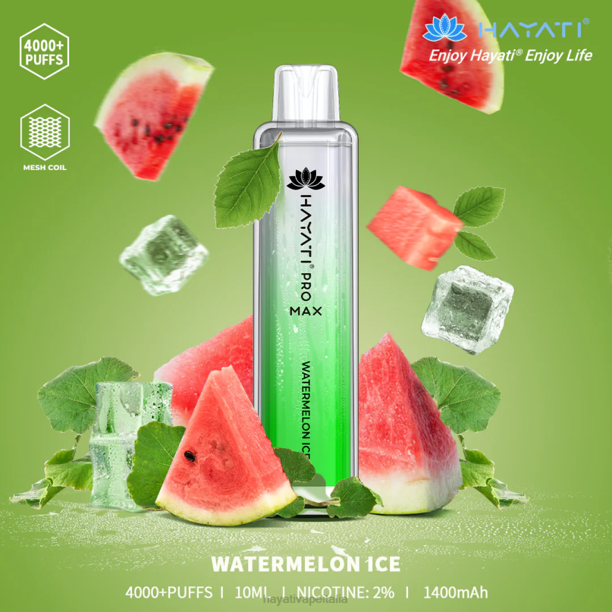 Hayati Pro Max monouso 6NH0127 Hayati vape review ghiaccio di anguria