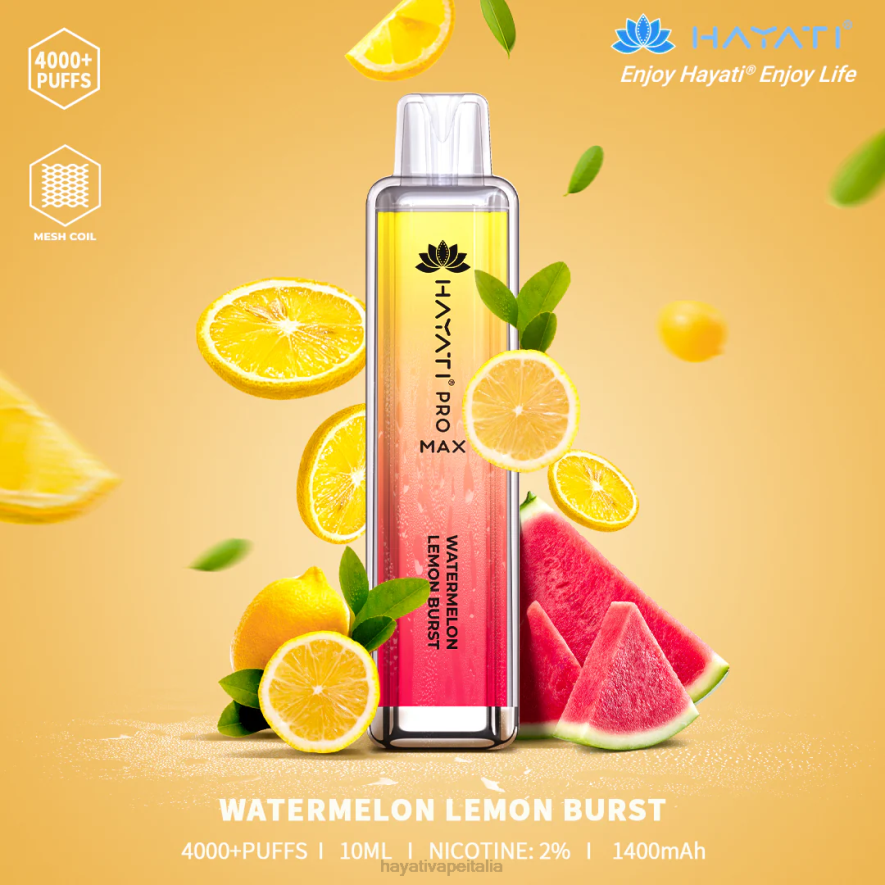 Hayati Pro Max monouso 6NH0128 Hayati vape shop scoppio di anguria e limone