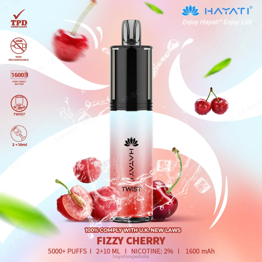 Hayati Twist monouso 6NH069 Hayati store italia ciliegia frizzante
