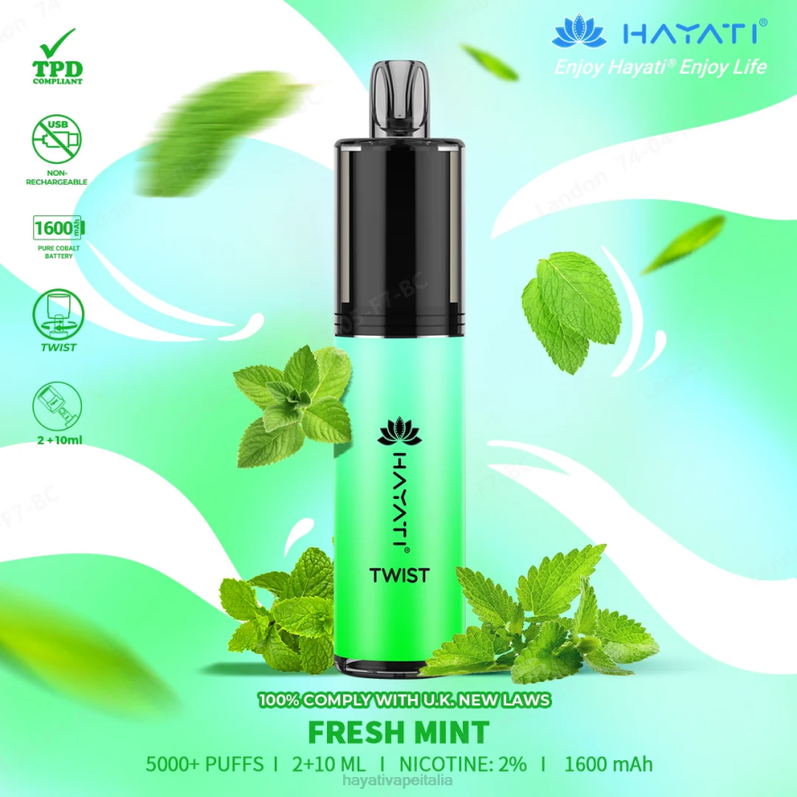Hayati Twist monouso 6NH070 Hayati flavour list menta fresca