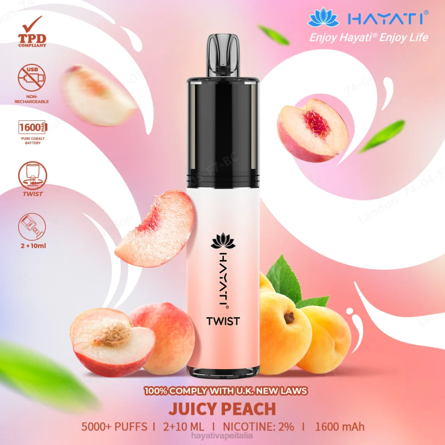 Hayati Twist monouso 6NH072 Hayati milano pesca succosa
